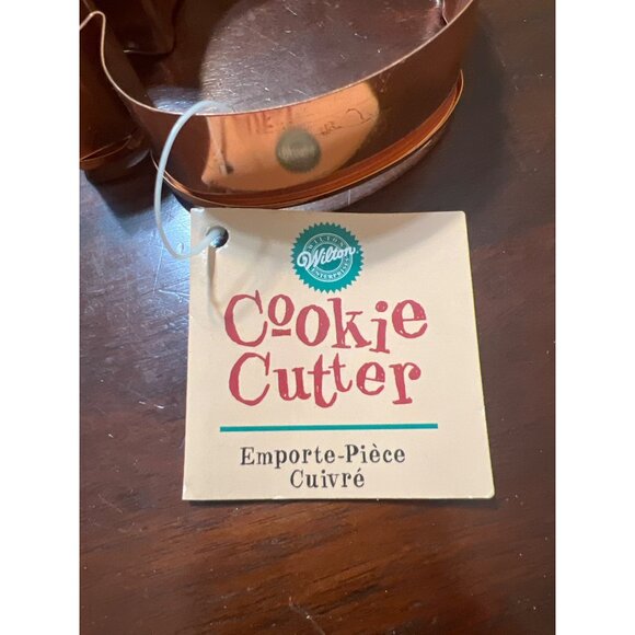 Vintage Wilton 2000 Copper Plated Apple Cookie Cutter 3" New With Tags - Picture 2 of 3